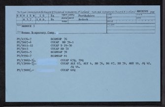 Ardoch, NN81SW 16, Ordnance Survey index card, Recto