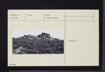 Creigh Hill, Cairn Motherie, NO25NE 3, Ordnance Survey index card, Recto
