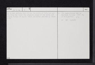Cupar Castle, NO31SE 8, Ordnance Survey index card, page number 2, Verso