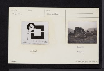 Abergairn Castle, NO39NE 1, Ordnance Survey index card, Recto