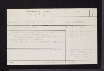 Earlshall, NO42SE 3, Ordnance Survey index card, page number 1, Recto