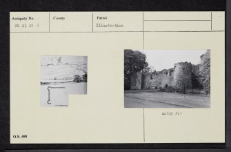 Dundee, Ballumbie Road, Ballumbie Castle, NO43SW 3, Ordnance Survey index card, Recto