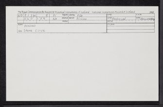 Dunino, NO51SW 9, Ordnance Survey index card, Recto