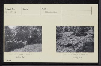Panmure Castle, NO53NW 10, Ordnance Survey index card, Recto