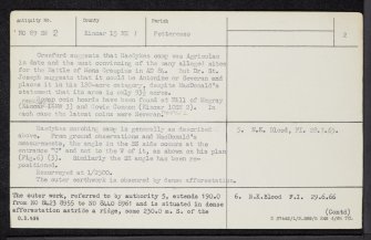 Raedykes, NO89SW 2, Ordnance Survey index card, page number 2, Recto