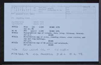 Islay, Carragh Bhan, NR34NW 7, Ordnance Survey index card, Recto