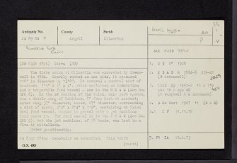 Kilmartin Glebe, NR89NW 9, Ordnance Survey index card, page number 1, Recto