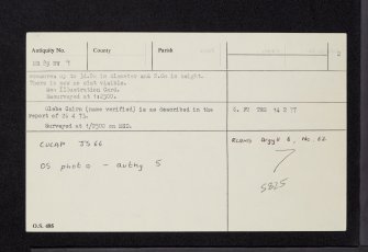 Kilmartin Glebe, NR89NW 9, Ordnance Survey index card, page number 2, Verso