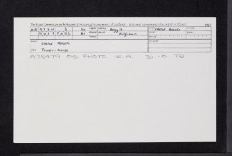 Castle Asgog,, NR97SW 3, Ordnance Survey index card, Recto