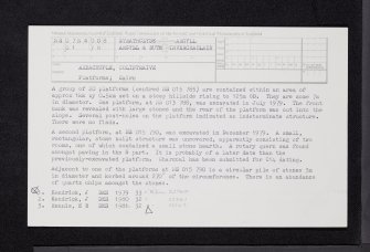 Ardachuple, Colintraive, NS07NW 8, Ordnance Survey index card, Recto