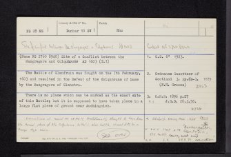 Glenfruin, NS28NE 1, Ordnance Survey index card, Recto