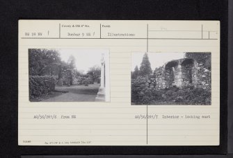 Faslane, St. Michael's Chapel, NS28NW 1, Ordnance Survey index card, Recto