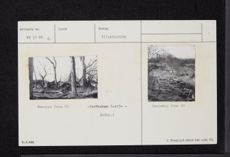 'Martnaham Castle', NS31NE 4, Ordnance Survey index card, Recto