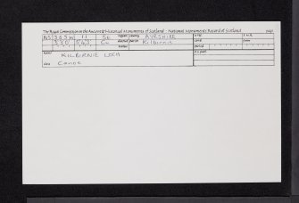 Kilbirnie Loch, NS35SW 11, Ordnance Survey index card, Recto