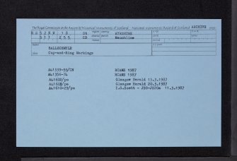 Ballochmyle, NS52NW 18, Ordnance Survey index card, Recto