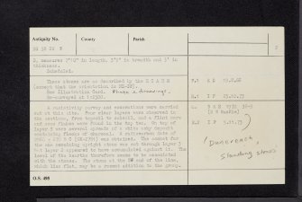 Dumgoyach, NS58SW 3, Ordnance Survey index card, page number 2, Verso