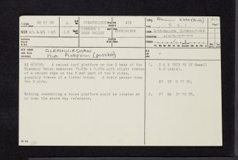 Glenmuirshaw, NS61NE 2, Ordnance Survey index card, page number 1, Recto