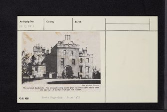 Glasgow, Castlemilk House, NS65NW 1, Ordnance Survey index card, Recto
