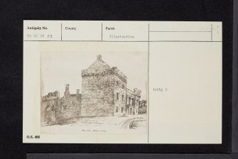 Glasgow, Dalmarnock, Baronald Street, Farme Castle, NS66SW 22, Ordnance Survey index card, Verso