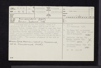 Auchendavie (East), NS67NE 10, Ordnance Survey index card, page number 1, Recto