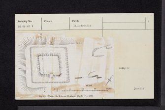 Sir John De Graham's Castle, NS68NE 1, Ordnance Survey index card, page number 1, Recto