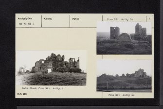 Sanquhar Castle, NS70NE 3, Ordnance Survey index card, page number 1, Recto