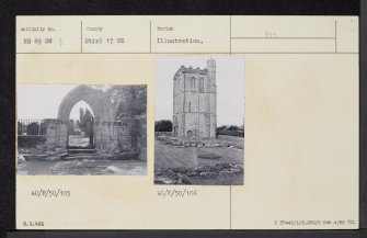 Cambuskenneth Abbey, NS89SW 4, Ordnance Survey index card, Recto