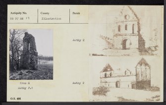 Manuel Nunnery, NS97NE 19, Ordnance Survey index card, Recto