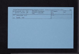 Englands Hill, NT26NE 31, Ordnance Survey index card, Recto