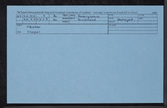 Falnash, NT40NW 9, Ordnance Survey index card, Recto