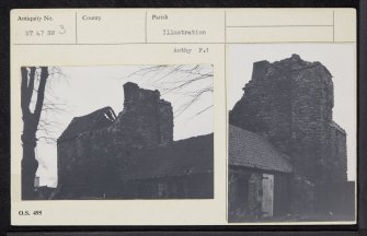 Tranent Tower, NT47SW 3, Ordnance Survey index card, Recto