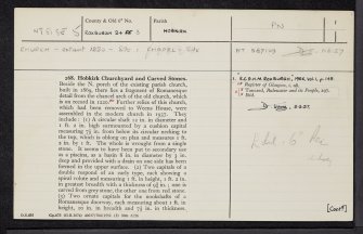 Hobkirk, NT51SE 5, Ordnance Survey index card, page number 1, Recto