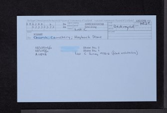 Nisbet, Old Churchyard, NT62NE 4, Ordnance Survey index card, Recto