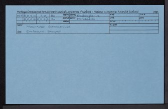 Mowhaugh Schoolhouse, NT82SW 10, Ordnance Survey index card, Recto