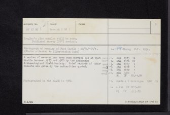Fast Castle, NT87SE 1, Ordnance Survey index card, page number 2, Verso