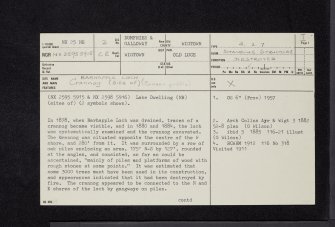 Barhapple Loch, NX25NE 2, Ordnance Survey index card, page number 1, Recto
