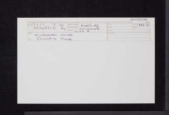 Barrhill, Kildonan House, NX28SW 21, Ordnance Survey index card, Recto