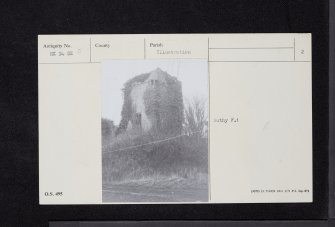 Myrton Castle, NX34SE 5, Ordnance Survey index card, page number 2, Verso