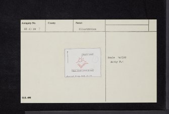 Port Castle, NX43NW 7, Ordnance Survey index card, Recto