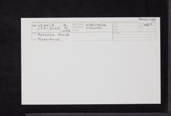 Physgill House, NX43NW 13, Ordnance Survey index card, Recto