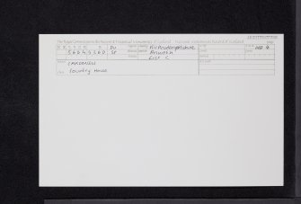 Cardoness, NX55SE 8, Ordnance Survey index card, Recto