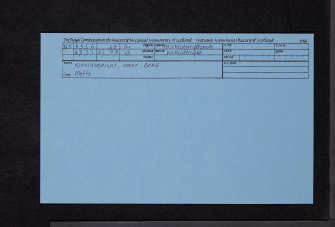 Kirkcudbright, Moat Brae, NX65SE 40, Ordnance Survey index card, Recto