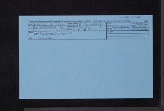 Earlstoun Castle, NX68SW 1, Ordnance Survey index card, Recto