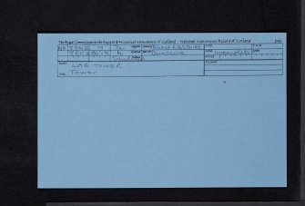 Lag Tower, NX88NE 7, Ordnance Survey index card, Recto