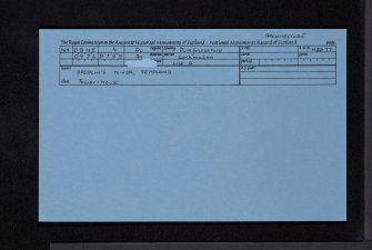 Spedlin's Tower, NY08NE 4, Ordnance Survey index card, Recto