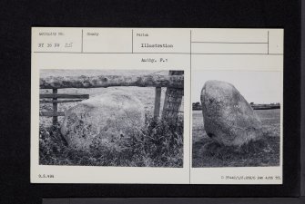 Lochmaben Stone, NY36NW 25, Ordnance Survey index card, Recto