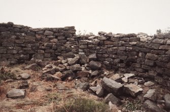 Photograph of interior wall of broch.