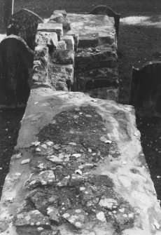 Detail of remains of masonry wall.