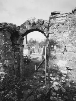 Interior.
View of roundheaded doorway from SE.