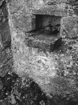 Detail of water-trough entry in North-West re-entrant angle.
